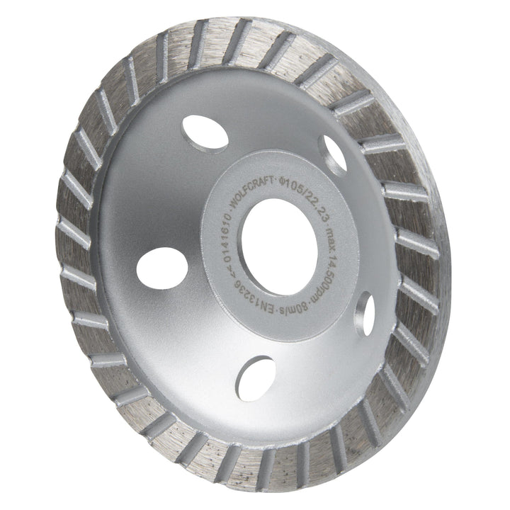 wolfcraft 8387000 Diamant-Schleiftopf Standard, Durchmesser 105 mm 105x22,2mm, 105x22,2mm
