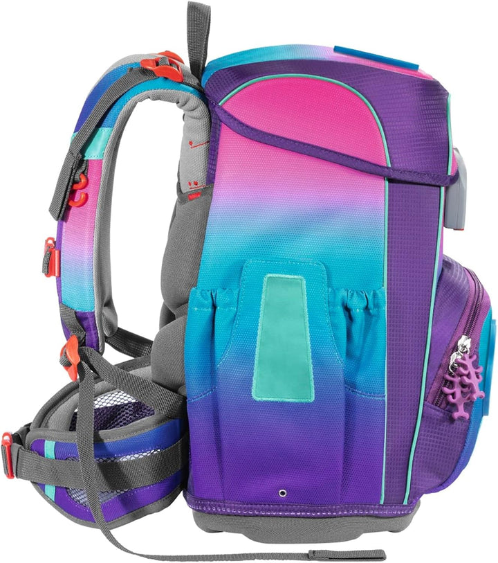 Step by Step Schulranzen-Set Cloud Ocean Pink Starfish NICI, 5-teilig, pink-blau, ergonomischer Torn