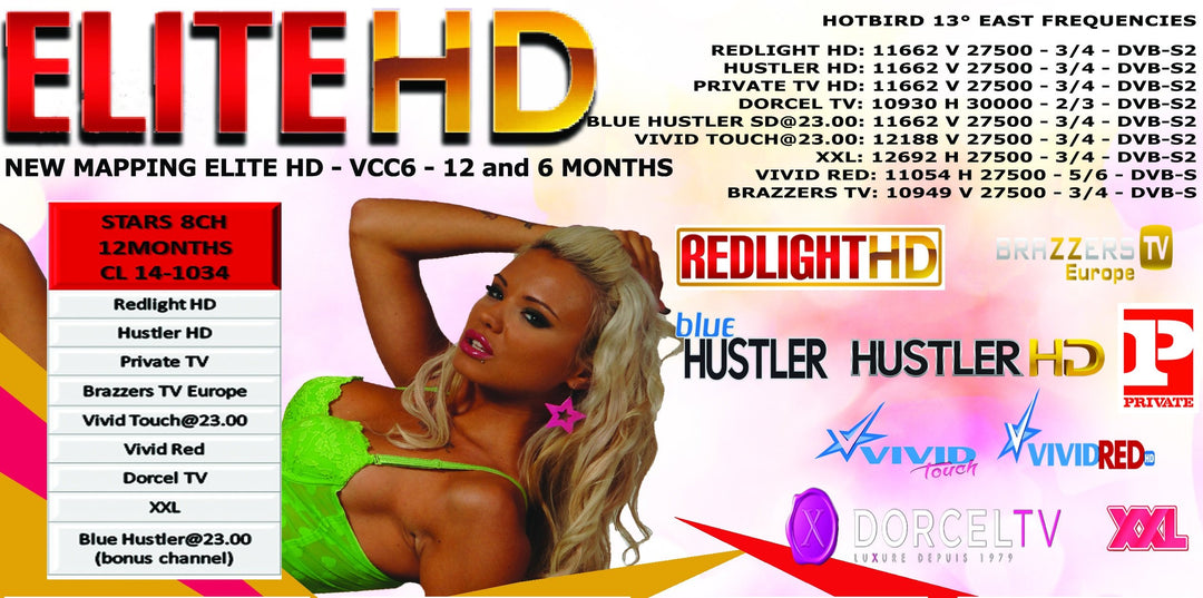 Redlight Elite 8 Stars Viaccess-Karte, 12 Monate