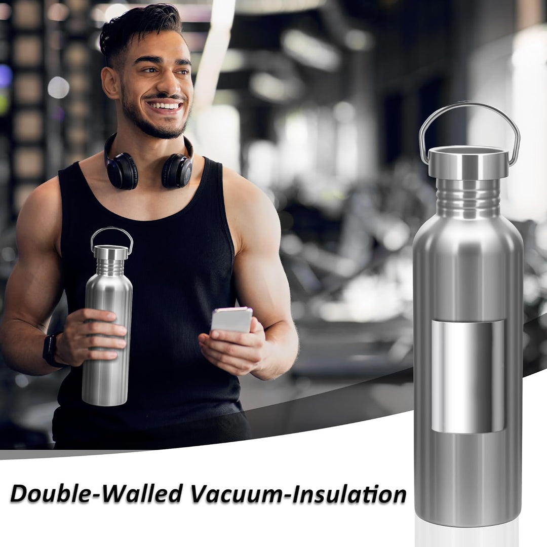 Trinkflasche Edelstahl 1L - Thermosflasche BPA-Frei, Kohlensäure Geeignet Auslaufsicher Sportflasche