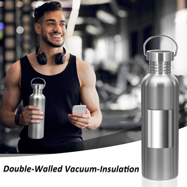 Trinkflasche Edelstahl 1L - Thermosflasche BPA-Frei, Kohlensäure Geeignet Auslaufsicher Sportflasche