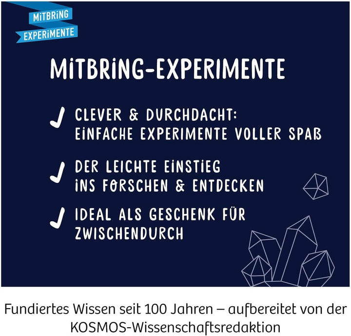 KOSMOS 658007 Nachtleuchtender Kristall, Kristalle selbst züchten, mit Schatztruhe, Experimentieren