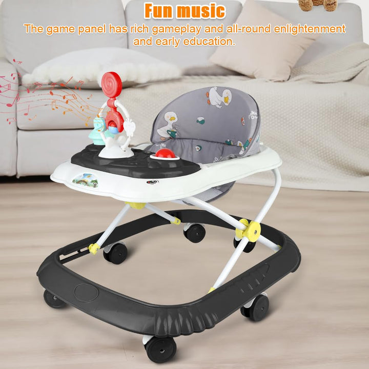 Lauflernhilfe für Babys, Jungen, Mädchen, mitwachsend, 2-in-1, mit Musik &amp; Trittbrett, Lauflernhilfe