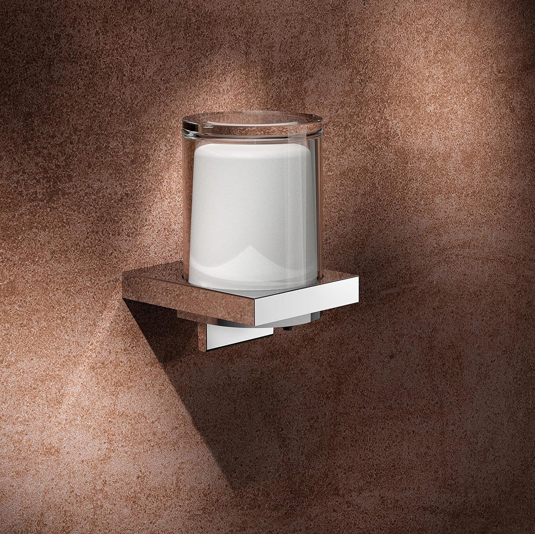 KEUCO Lotion-Spender Metall verchromt und Kristall-Glas, Inhalt nachfüllbar ca. 180ml, Seifenspender