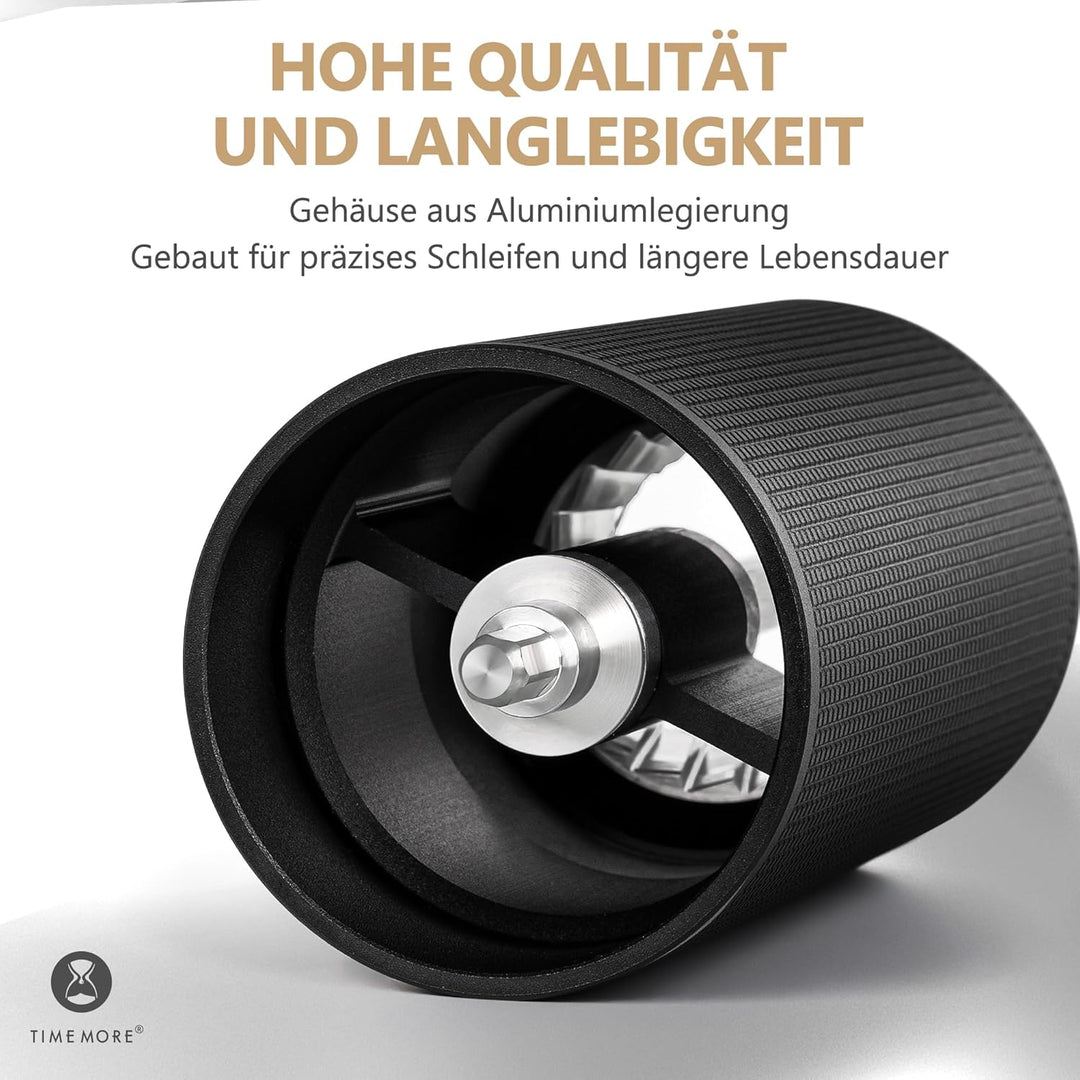 TIMEMORE Chestnut C3 ESP PRO, manuelle Kaffeemühle, Upgrade integriertes Ganzmetallgehäuse, Edelstah