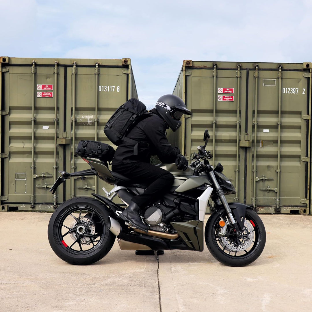 Oxford Atlas T-10 Advanced Tourpack Modulares Motorradgepäck, 10 l, Anthrazit/Schwarz Charcoal/Schwa