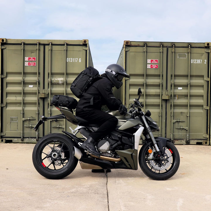 Oxford Atlas T-10 Advanced Tourpack Modulares Motorradgepäck, 10 l, Anthrazit/Schwarz Charcoal/Schwa