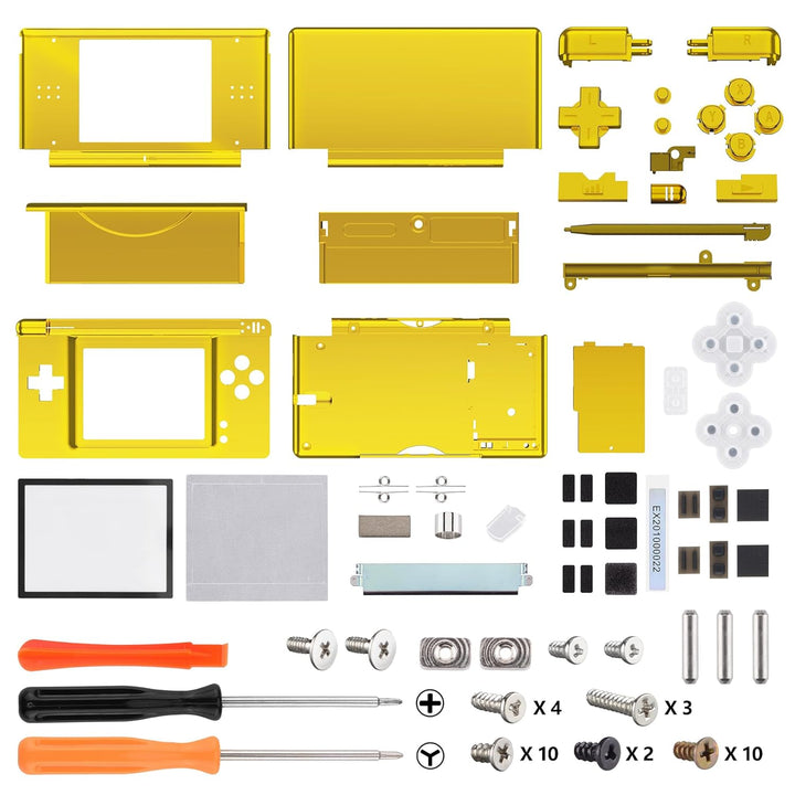 eXtremeRate Full Gehäuse Case für Nintendo DS Lite NDSL, DIY-Ersatz Voll Hülle&Knöpfen&Screen Protec