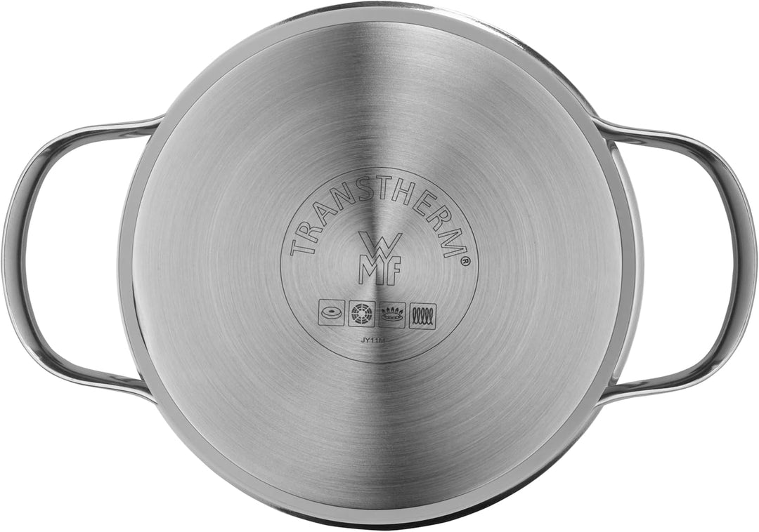 WMF Aparto Kochtopf klein 16cm, mit Glasdeckel, Bratentopf, Induktionsgeeignet, 1,4l, Cromargan Edel