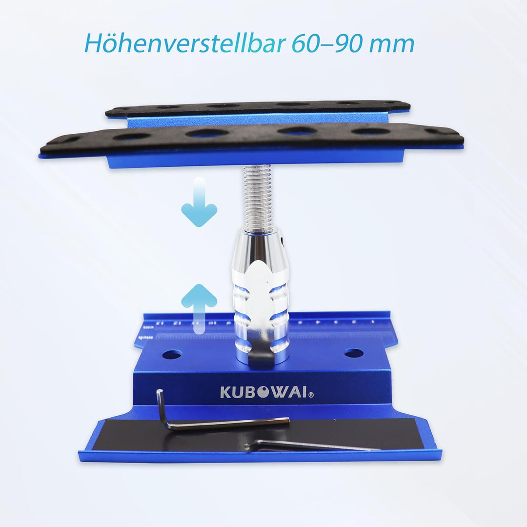 RC Auto Aluminium Reparatur Workstation， 360 ° Drehung/Heben/Senken Arbeitsständer für 1/8 1/10 1/12