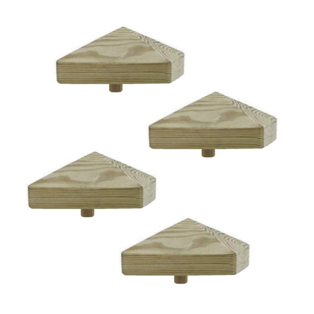 1-10 Stück h2i Pfostenkappen Holz Pyramide Grösse: / 80 mm / 100 mm / 130 mm (2) - 4 Stück 100 x 100