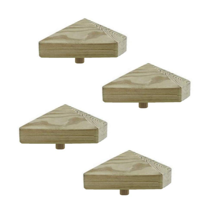 1-10 Stück h2i Pfostenkappen Holz Pyramide Grösse: / 80 mm / 100 mm / 130 mm (2) - 4 Stück 100 x 100