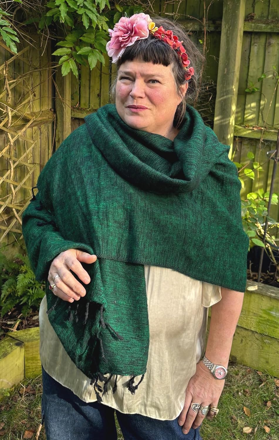 Yak Wolle Schals / Decke / Meditationsschal / Wickeltuch - Schöne weiche Handloom bunte Schals aus N