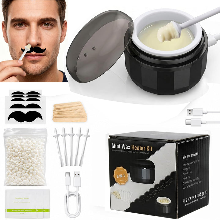 Nasenhaarentferner Wachs Set, Nasenhaar Wachs Waxing Set, Nasenwachs Haarentfernung Set für Männer u