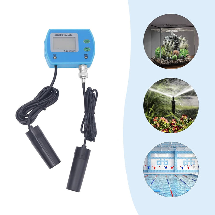 2-in-1 pH/EC Messgerät, Messbereich 0–14 pH &amp; 0–19,99 mS/cm, automatische Temperaturkompensation, BN