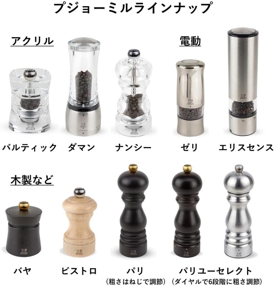 Peugeot 24215 Bistro Pfeffermühle Holz, 5 x 5 x 10 cm, matt weiss Matt Weiss Pfeffermühle, Matt Weis