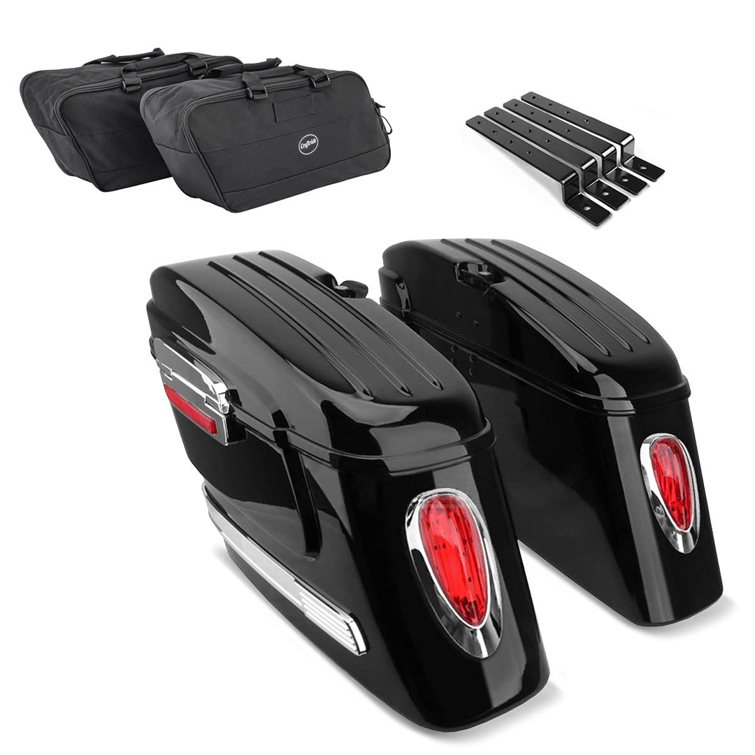 Set Koffer für Chopper Bagger Satteltaschen mit Innentaschen Craftride SC7