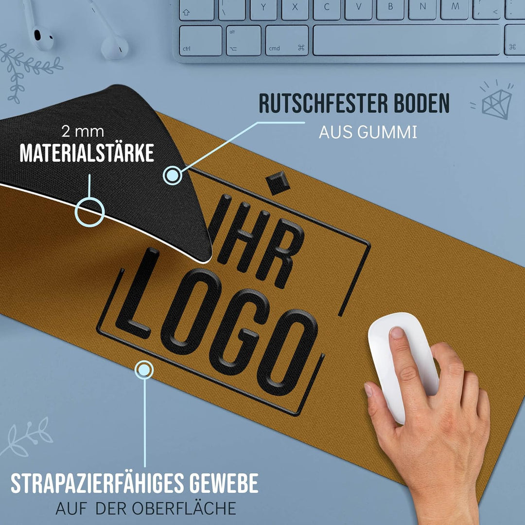 Print Royal PR XXL Mousepad mit Logo und Text selbst gestalten - Personalisierte Geschenke für Chef