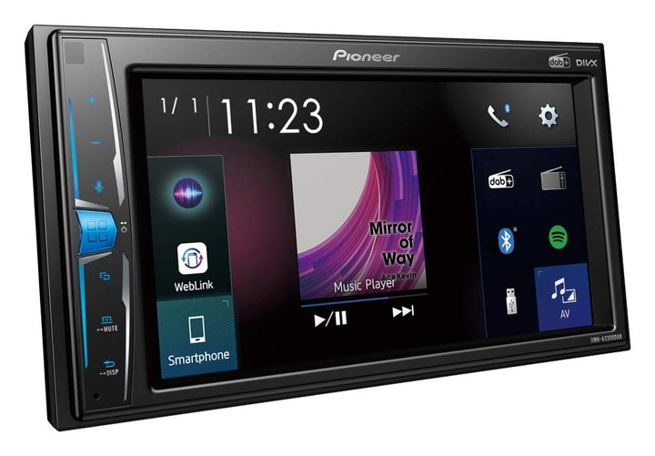Pioneer DMH-A3300DAB Doppel-DIN Autoradio Bluetooth®-Freisprecheinrichtung, DAB+ Tuner,