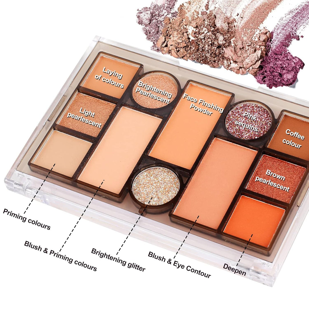 Professionelles All-in-One-Make-up-Set, Fenshine Kosmetik-Make-up-Starter-Set mit Aufbewahrungstasch