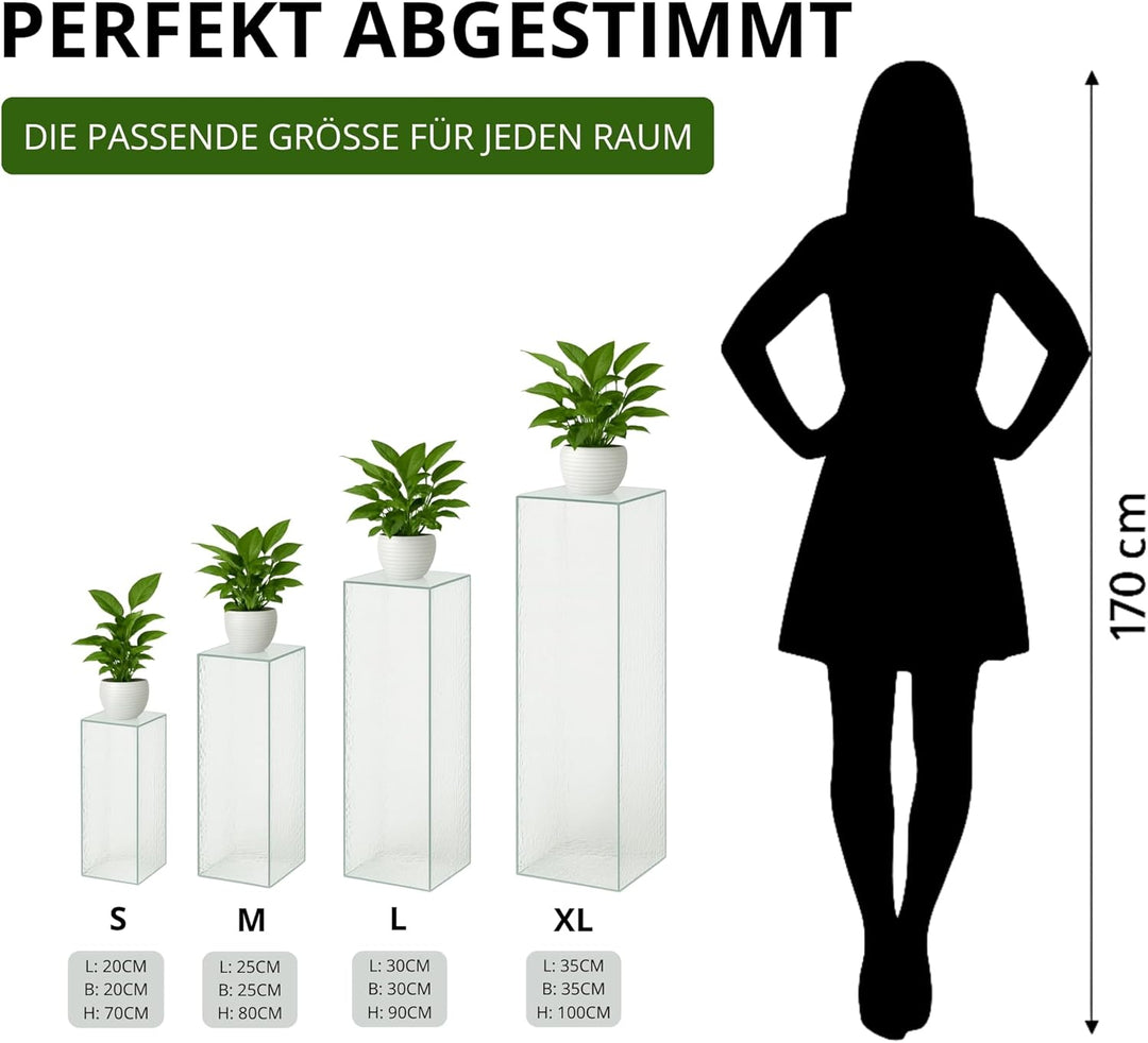 StarK® Iced Acrylglas Dekosäule Premium Blumenständer [belastbar bis 30kg] Blumensäule,Pflanzenständ