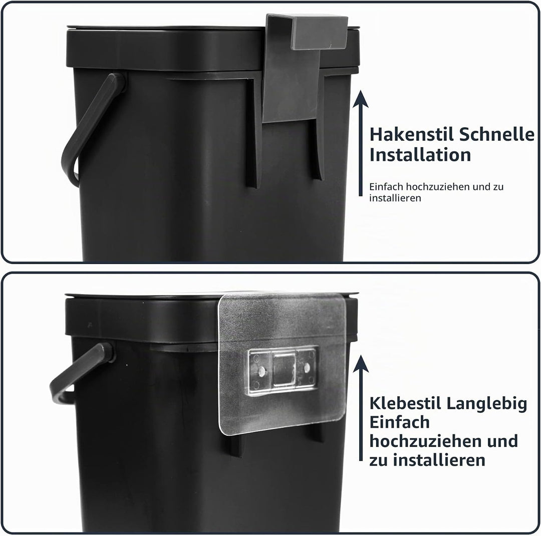 Spesh Biomülleimer Küche 2er-Set(5L+3L) Kunststoff Komposteimer Geruchsdicht Aufhängbar Abfalleimer