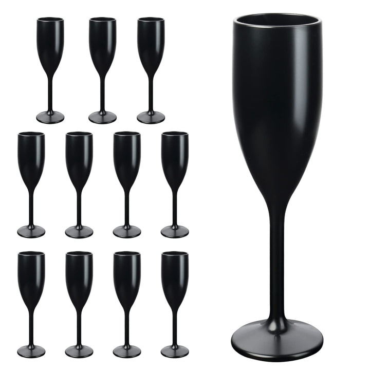 Schramm® Mehrweg Sektgläser in schwarz wählbar 6, 12, 24 oder 48 Stück 150 ml Champagner Glas Sektfl