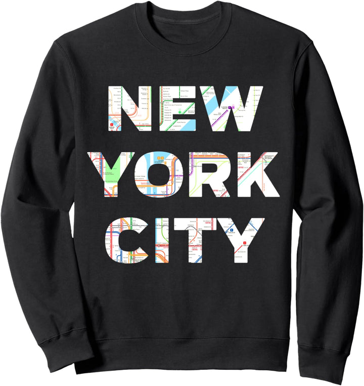 New York City U-Bahn-Grafik Sweatshirt