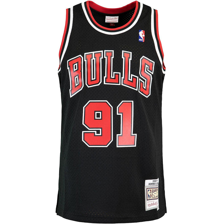 Mitchell & Ness Swingman Dennis Rodman Chicago Bulls 97/98 Trikot M Schwarz, M Schwarz