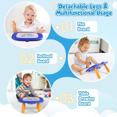 Smasiagon Magnetische Maltafel Zaubertafel für Kinder, Bunte Löschbare Magnettafel Zeichentafel mit