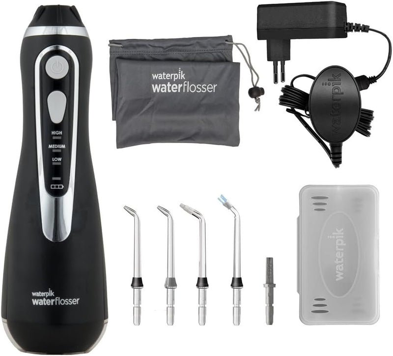 Waterpik Cordless Advanced Waterflosser kabellose Munddusche mit 4 Aufsätzen, Druckbereich von 3,1 b