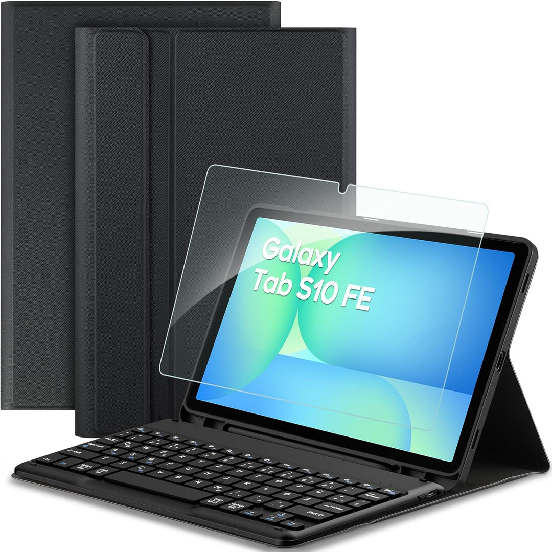 EasyAcc Tastatur Hülle Kompatibel mit Samsung Galaxy Tab S9 FE 10.9 Zoll / S9 2023 11 Zoll mit Schut