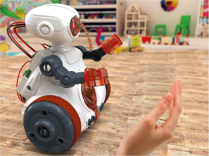 Clementoni 【Science & Play Mio Roboter】 Interaktiver STEM-Lernroboter mit App, Hindernisvermeidung &