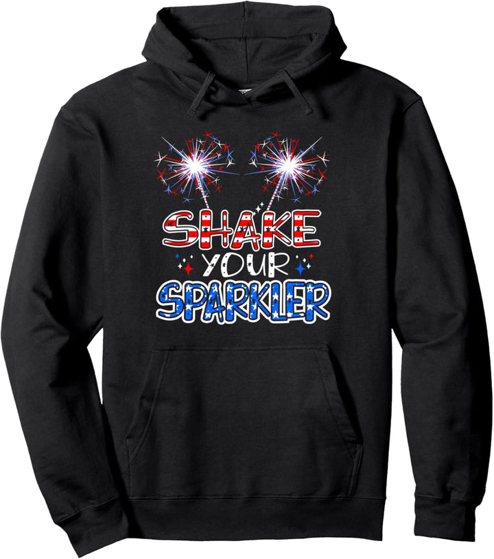4th of July Sparklers Fireworks American Independence Day Pullover Hoodie