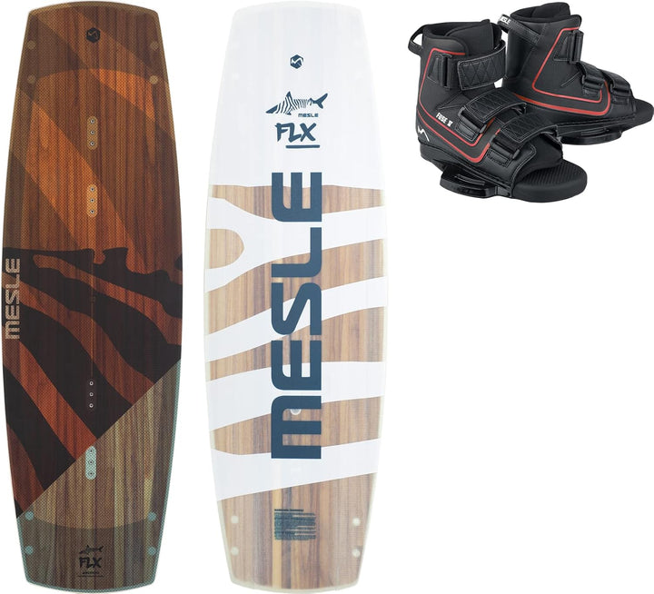Mesle Wakeboard Set FLX II mit Fuse Bindung, Cable Park Pro Flex Board für Obstacles 132.0 Zentimete