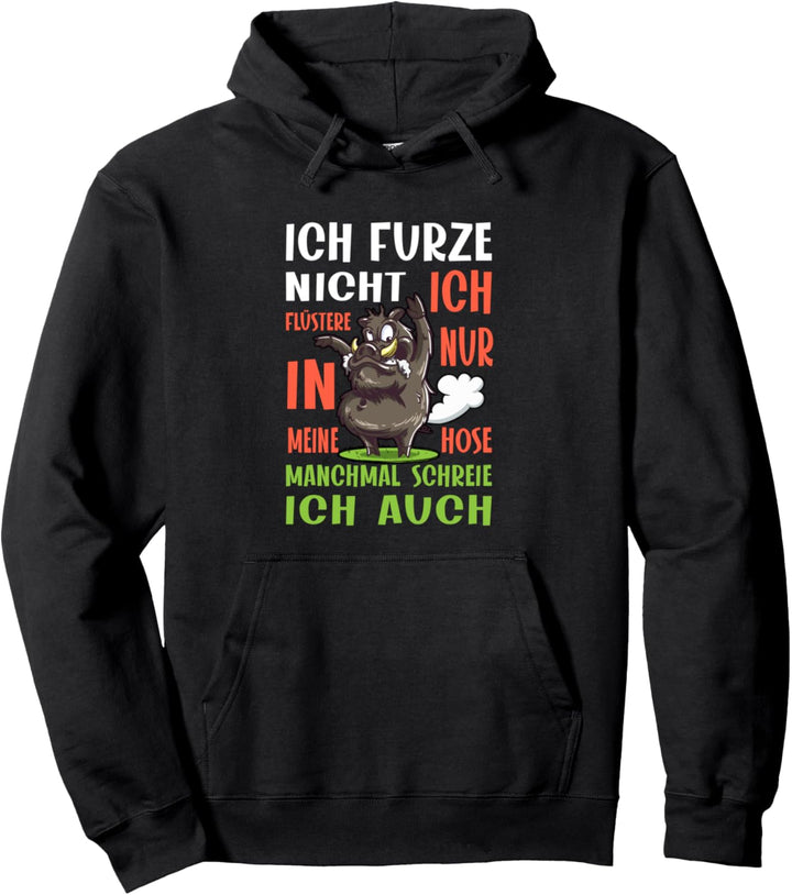 ICH FURZE NICHT ICH FLÜSTERE, Furzen, Pupsendes Schwein Pullover Hoodie