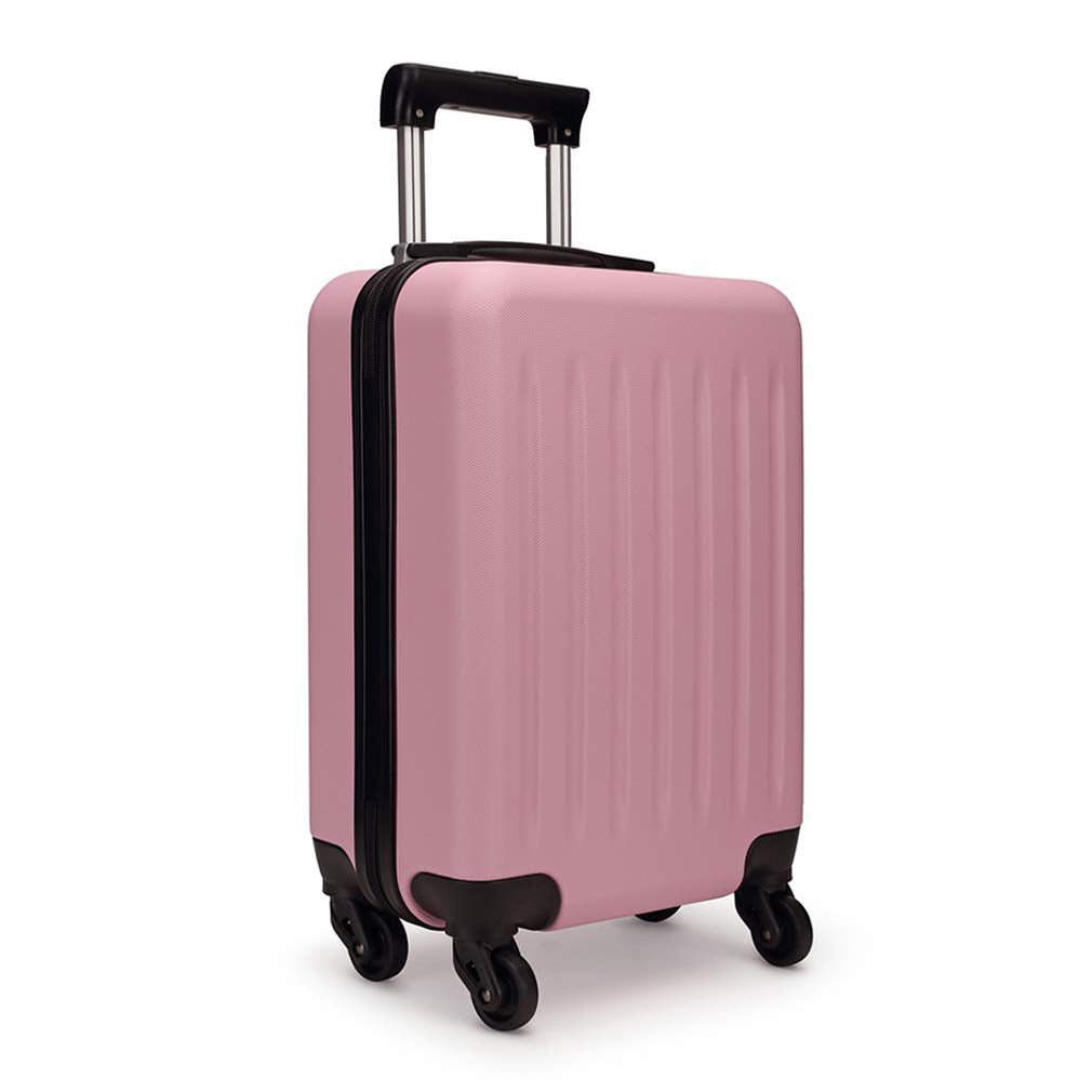 KONO Koffer Reisekoffer Gross Trolley Hartschale ABS Gepäck 4 Rollen Spinner Rollenkoffer (Pink, Gro
