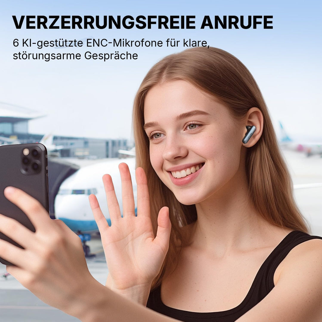 EarFun Air Pro 4i Bluetooth Kopfhörer In Ear, Adaptives Hybride Aktives Noise Cancelling Kopfhörer,