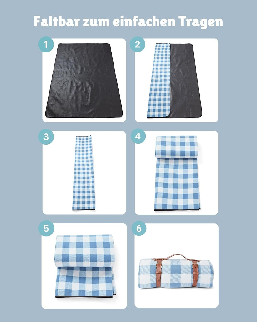 Haus Projekt Picknickdecke Wasserdich Karierte, Weiche 200 x 150cm Stranddecke, Outdoor Picnic Blank