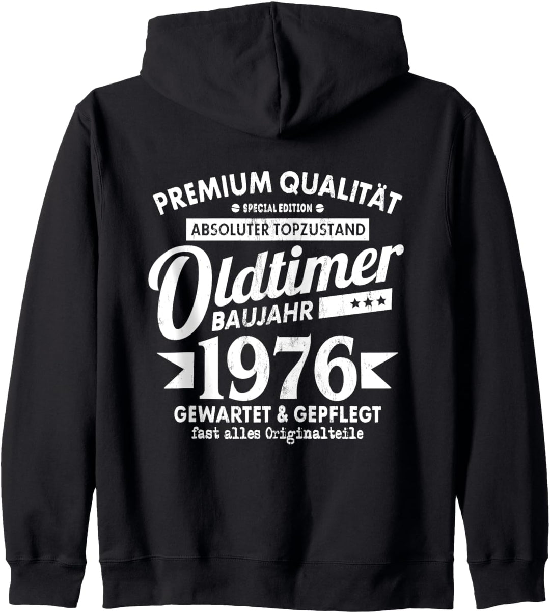 Vintage Oldtimer Baujahr 1976 Gewartet Gepflegt Geburtstag Kapuzenjacke