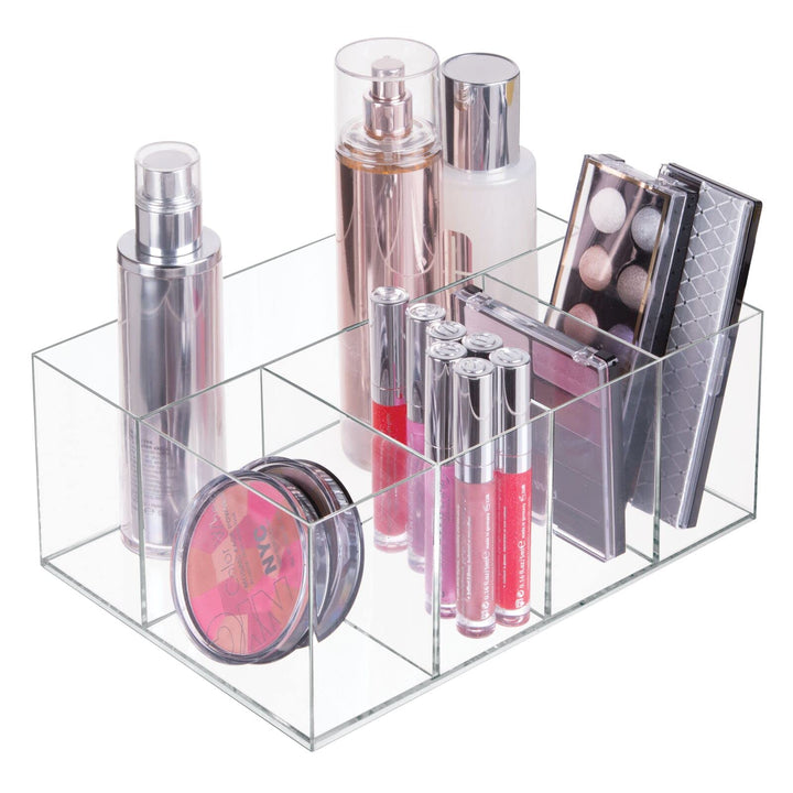 mDesign Kosmetik Organizer – Aufbewahrungsbox mit fünf Fächern für Make-up, Nagellack und Beautyprod