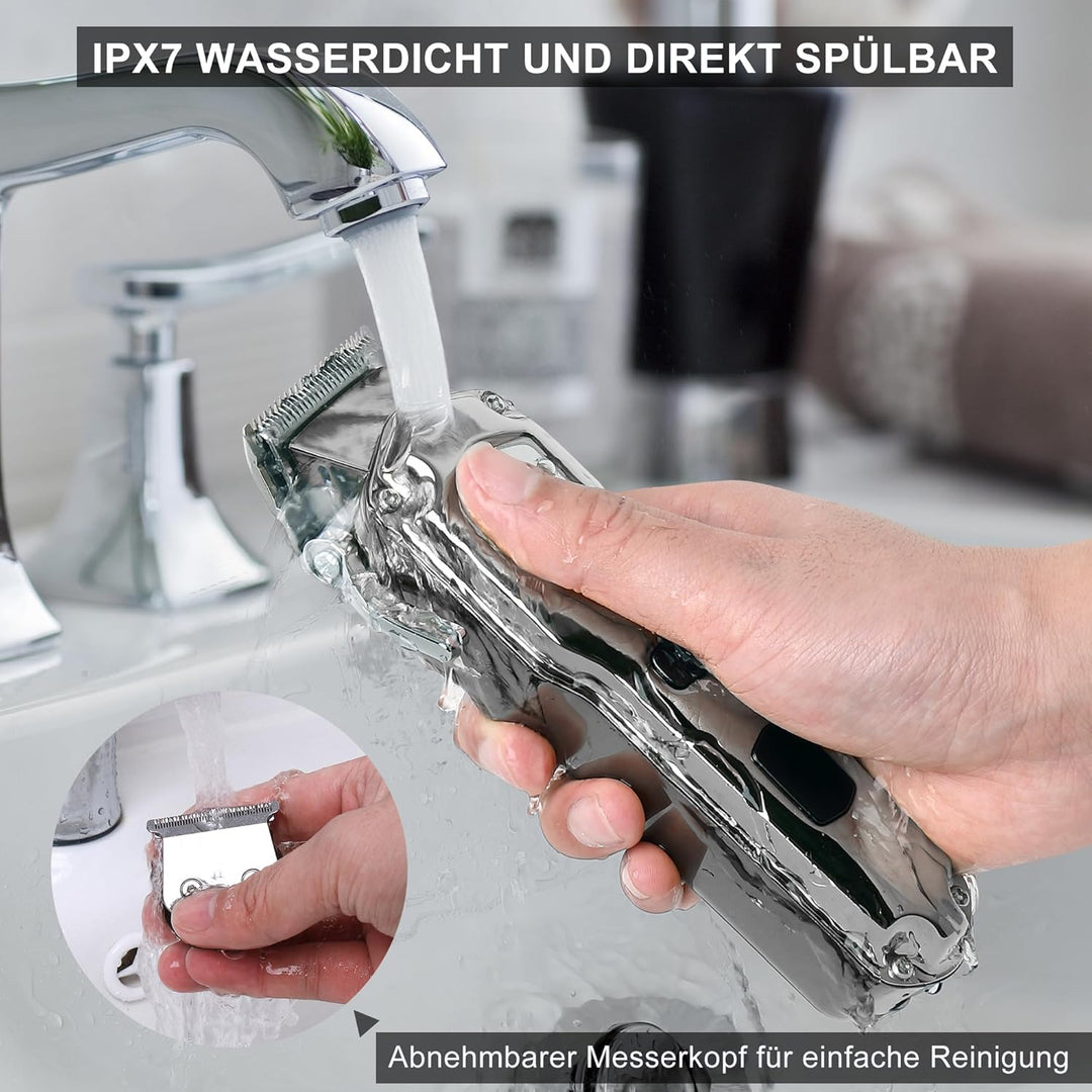 Hatteker Haarschneidemaschine Profi akku Haarschneider Herren Haartrimmer Langhaarschneider Herren B