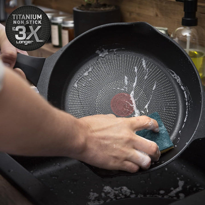 Tefal E24906 Robusto Aluguss Bratpfanne 28 cm | einfache Reinigung | Antihaftversiegelung | Thermo-S