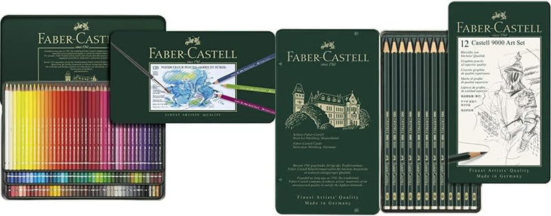 Faber-Castell 117511 - Aquarellstift Albrecht Dürer 120er Metalletui & 119065 - Bleistift Castell 90