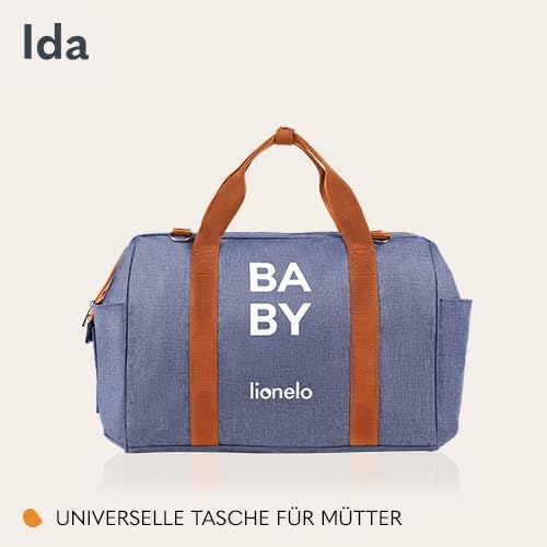Lionelo Ida Kinderwagentasche, 2 interne Thermo-Taschen für Flaschen, Tasche für Feuchttücher, Wicke