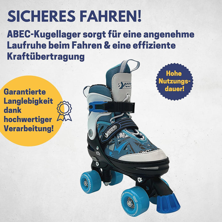 Best Sporting Roller Skates blau, Grösse 33-37
