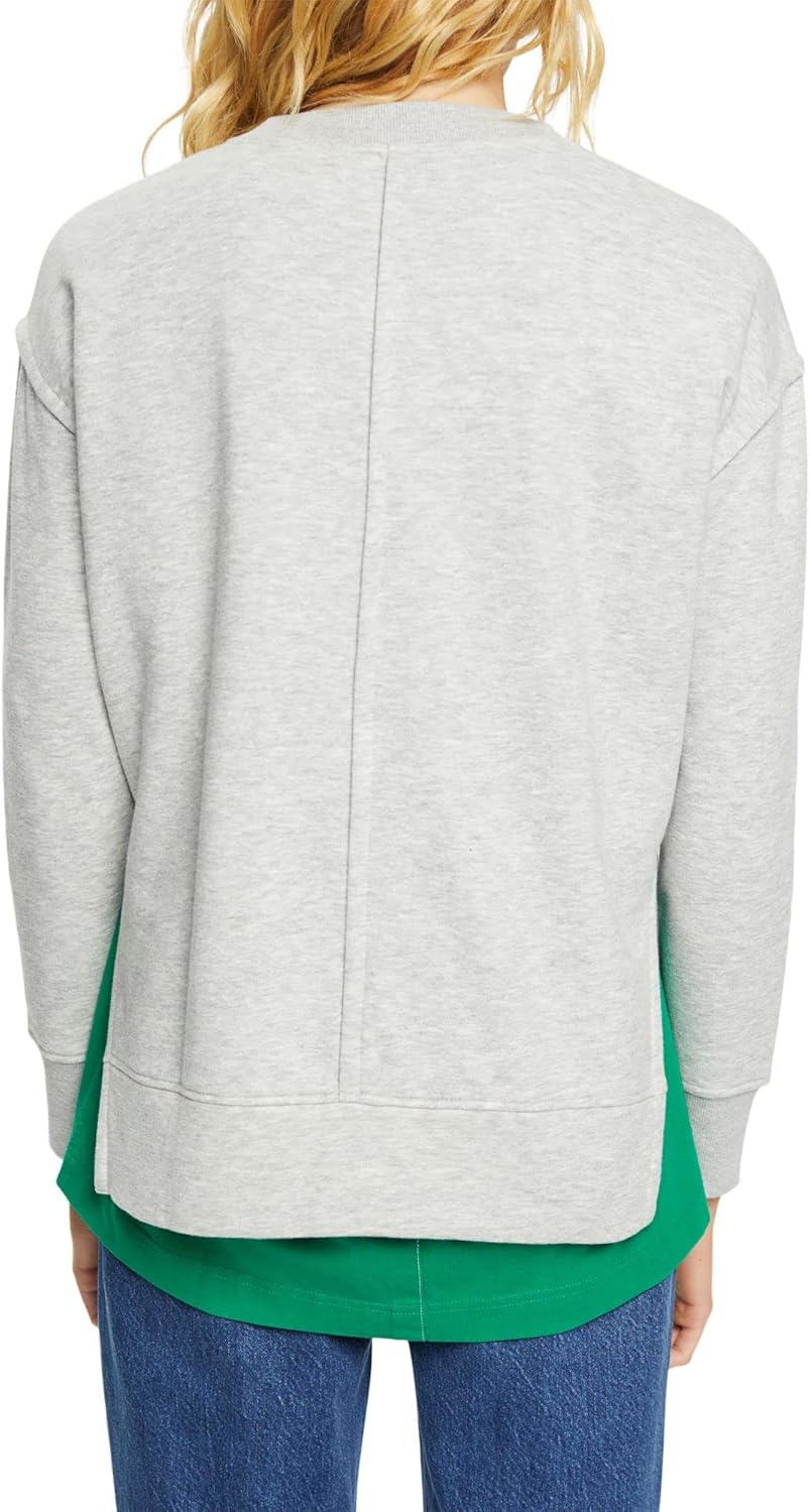 ESPRIT Damen Sweatshirt XS 044/Light Grey 5, XS 044/Light Grey 5