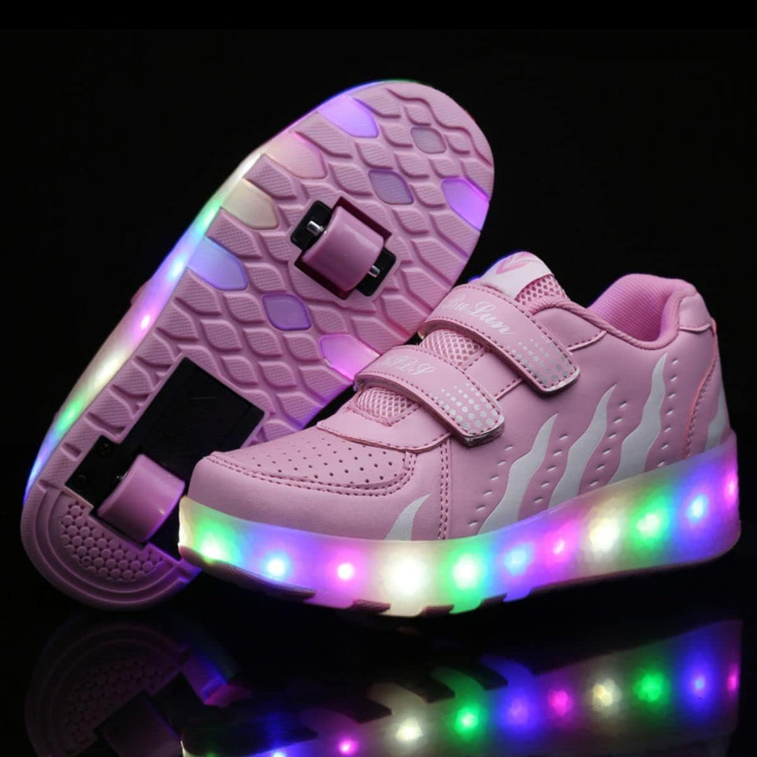 HUSKSWARE Kinder Sneaker 2-4 Räder Jungen Mädchen Sneaker Party Geburtstag Weihnachten 28 EU 028 Ros