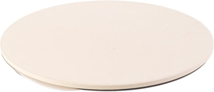 Pizzabackstein: Runder Pizzastein mit Aluminium-Servierblech, Ø 33 cm (Steinbackofen-Pizza-Platten,
