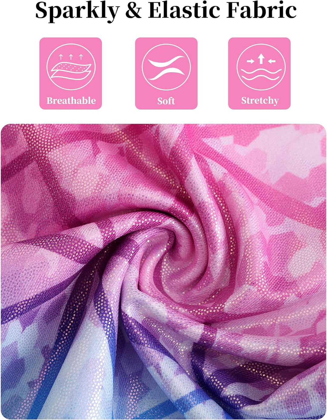 SEAUR Mädchen Turnanzug Turnshorts Set Ärmellos/Langarm Gymnastikanzug mit Hose Kinder Trikot Turnen